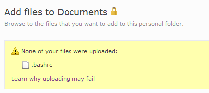 None of your files were uploaded?
